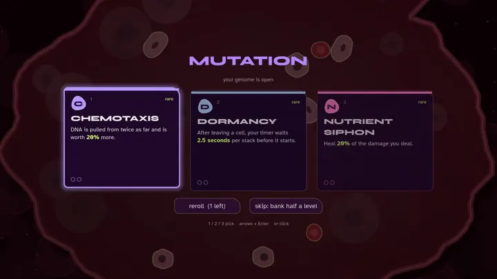 Three mutation cards